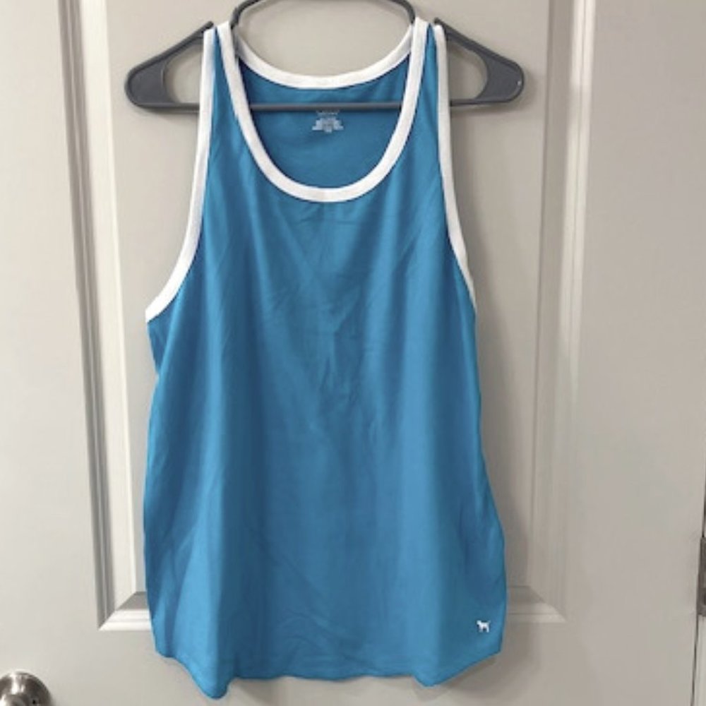 NWT PINK by Victorias Secret Racerback Tank sz L